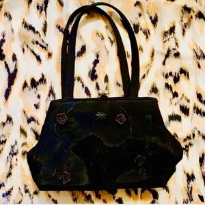 Vintage Frankie and Johnnie small black purse